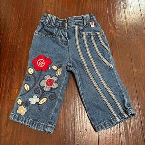 Vintage Infant Floral Patchwork Pants